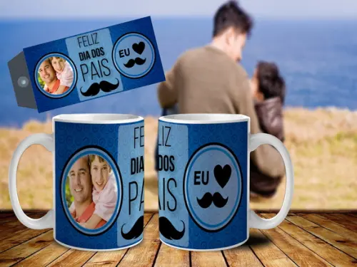 Caneca Dia Dos Pais Personalizada Com Foto Pai Te Amo
