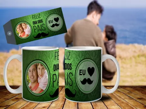 Caneca Dia Dos Pais Personalizada Com Foto Pai Te Amo