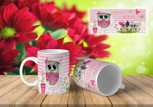 Caneca dia dos professores presente professora coruja