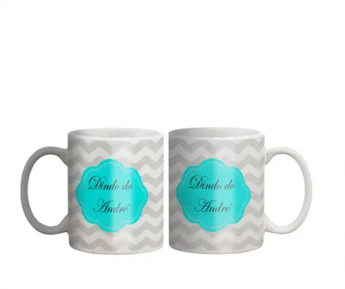 Caneca Dindo ou Dinda Chevron Menina