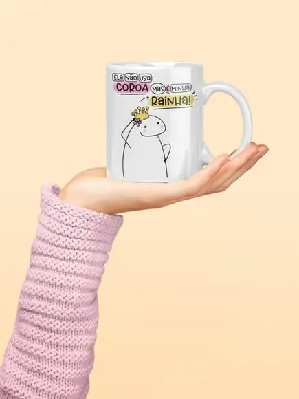 Caneca Ela Não Usa Coroa Mas É Rainha Caneca Feliz Mamãeeeee