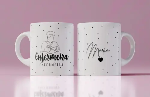 Caneca enfermeira caneca personalizada enfermeira minimalist