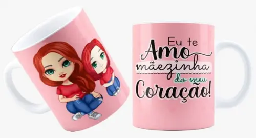 Caneca eu te amo mãezinha caneca personalizado avatar