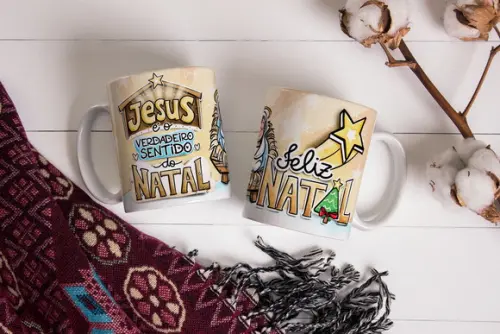 Caneca Feliz Natal Jesus o Verdadeiro Sentido do Natal