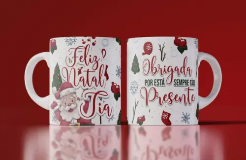 Caneca Feliz Natal Presente de Natal Caneca Natal