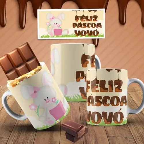 Caneca feliz páscoa vovó