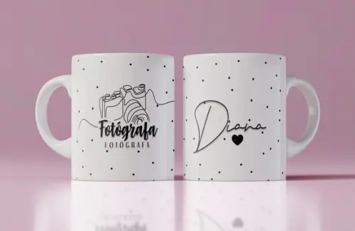 Caneca Fotografa caneca cerâmica personalizada fotógrafa