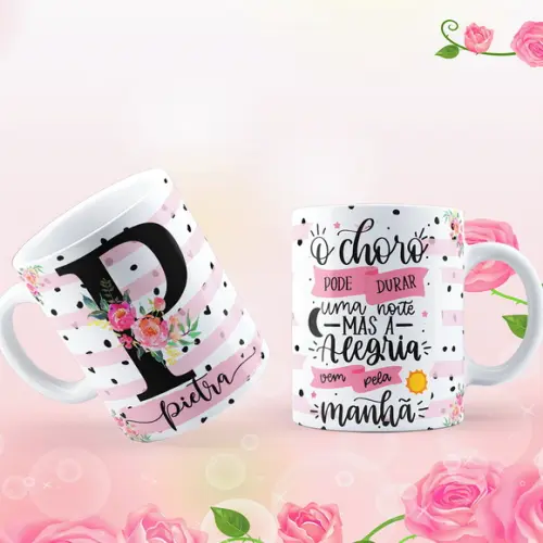 Caneca frase bíblica cristão católico caneca personalizada