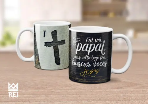 Caneca Jesus Cristo Vai Voltar Fui Ver Papai Bíblica Cristã