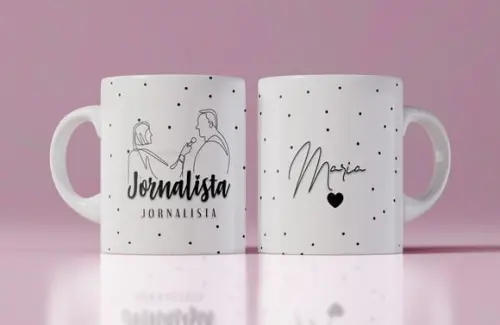 Caneca jornalista presente jornalista lembrança jornalista
