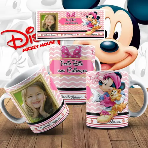 Caneca infantil Unicórnio crianças Dia das crianças com foto