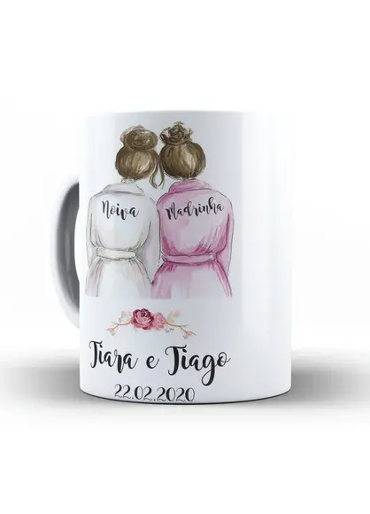 caneca madrinha Casamento lembrança noiva Madrinha