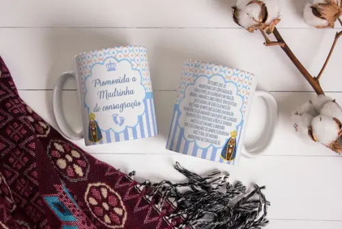 Caneca Madrinha de Consagração Presente Madrinha Consagração