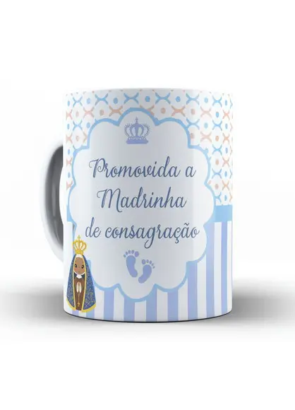 Caneca Madrinha de Consagração Presente Madrinha Consagração