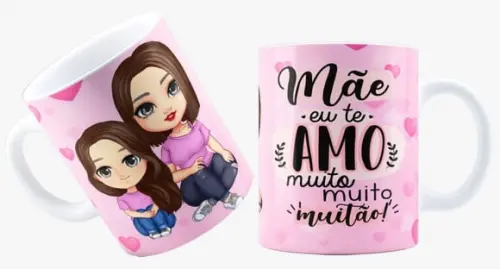 Caneca Mãe eu te amo muito caneca personalizado avatar