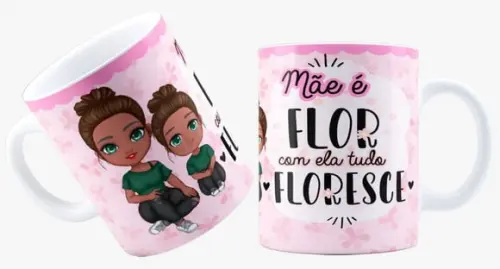 Caneca Mãe é flor caneca personalizado avatar