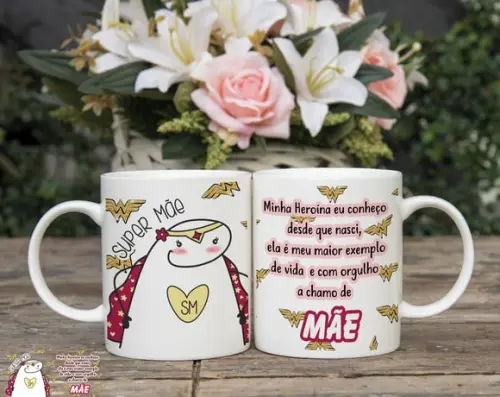 Caneca Mãe Minha Heroína Caneca Personalizado Meme