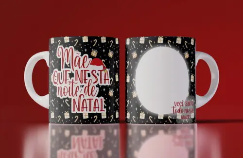 Caneca Mãe Natal Caneca Personalizada Natal com Foto Natal