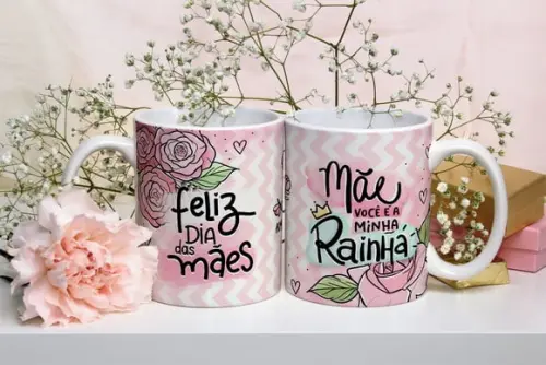 Caneca Mãe presente mãe lembrança mãe rainha dia das mães
