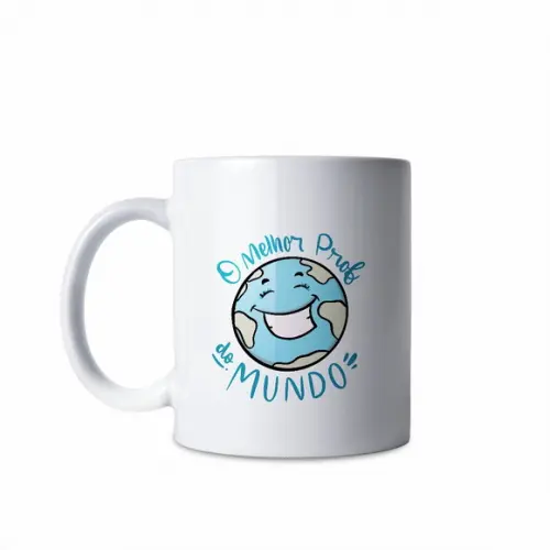Caneca melhor prof do mundo presente professor