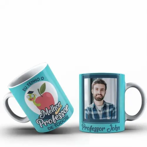 Caneca Melhor Professor de Todos Presente Professor