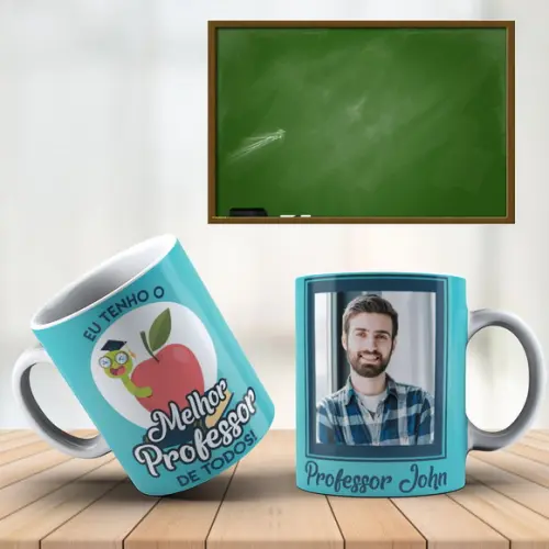 Caneca Melhor Professor de Todos Presente Professor