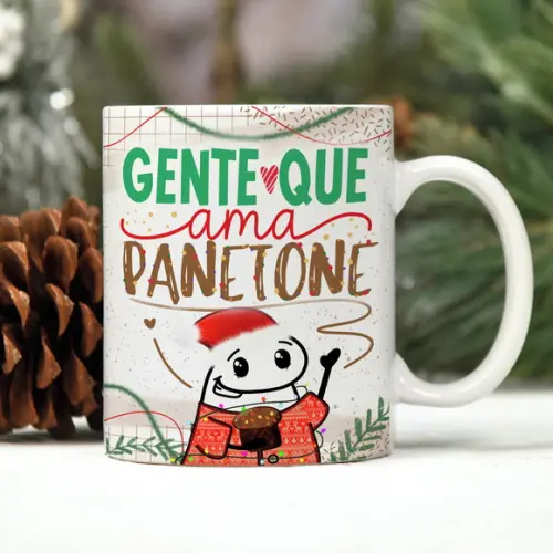 Caneca Meme Gente Que Ama Panetone Presente de Natal