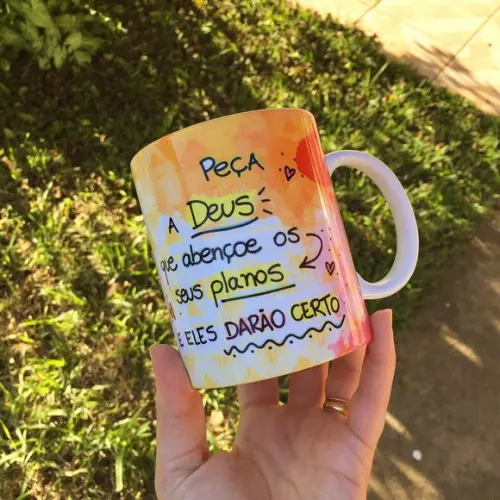 Caneca Mensagem Bíblica Fé Cristão Evangélico
