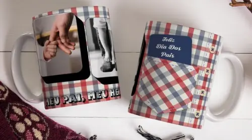 Caneca Meu Pai Meu Herói Personalizada Com Fotos Caneca Pai