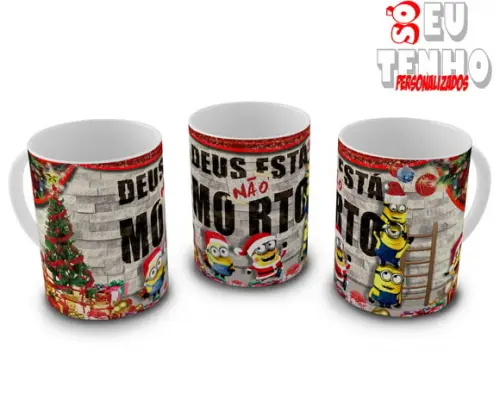 Caneca Minions Deus não Está Morto