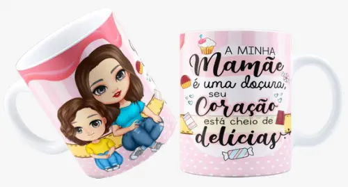 Caneca minha mamãe é uma doçura caneca personalizado avatar