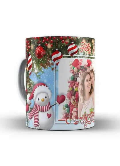 Caneca Natal personalizada Feliz Natal Com Foto