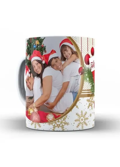 Caneca Natal personalizada Feliz Natal Com Foto