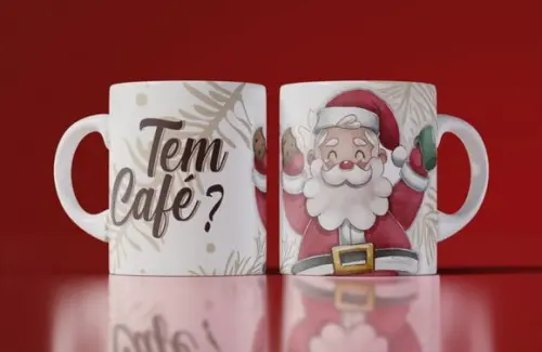 Caneca Natal Tem Café Decoração Natal