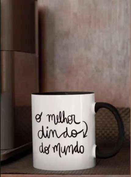 Caneca o melhor dindo do mundo presente dindo