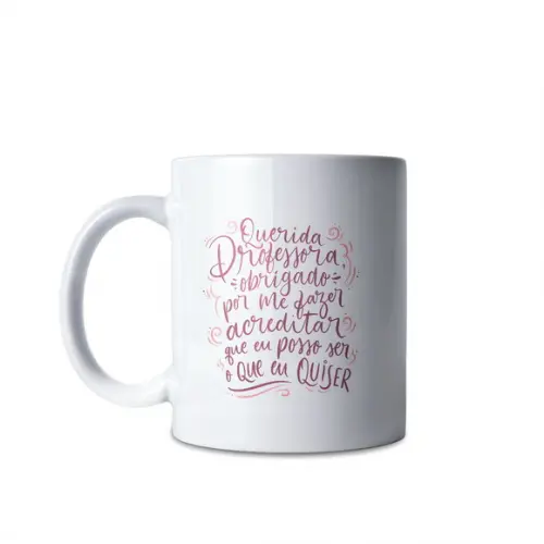 Caneca obrigado professora mimo prof querida professora
