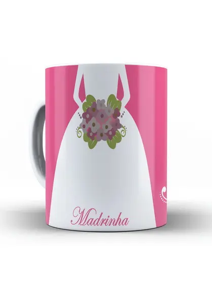 caneca Padrinho e madrinha Casamento lembrança testemunhas