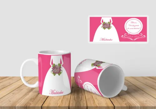 caneca Padrinho e madrinha Casamento lembrança testemunhas