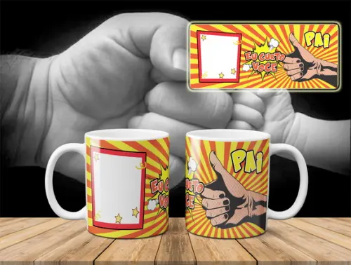 caneca pai dia dos pais Pai eu curto você
