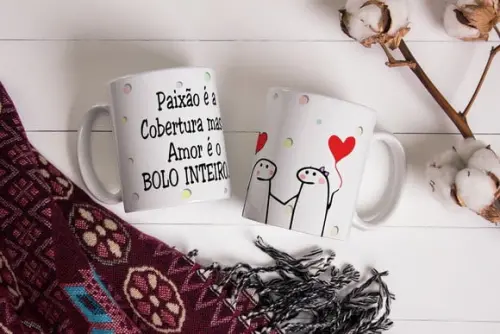 Caneca Paixão É a Cobertura o Amor É o Bolo Inteiro Meme