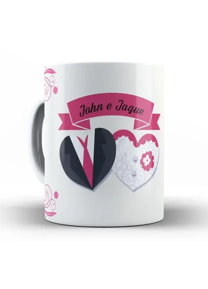 Caneca Para Convite de Padrinhos Casamento Love