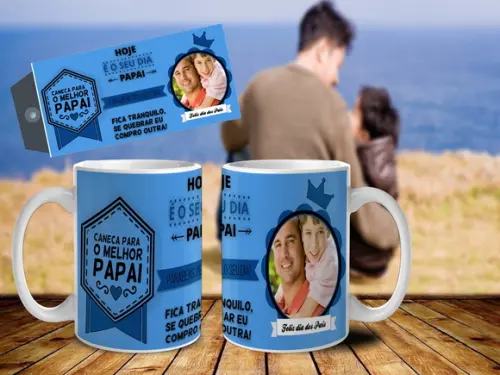 CANECA PARA O MELHOR PAPAI C/FOTO