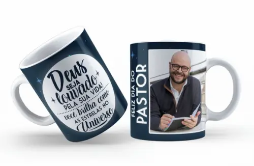 Caneca Pastor Presente Pastor Presente Evangélico Lembrança