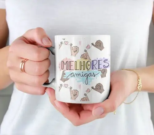 Caneca Personalizada Amiga lembrança amizade presente amiga