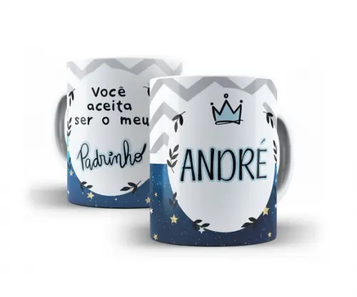 Caneca Personalizada Batismo Caneca para Padrinhos