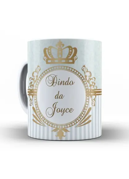 Caneca Personalizada Batizado provençal menina com foto