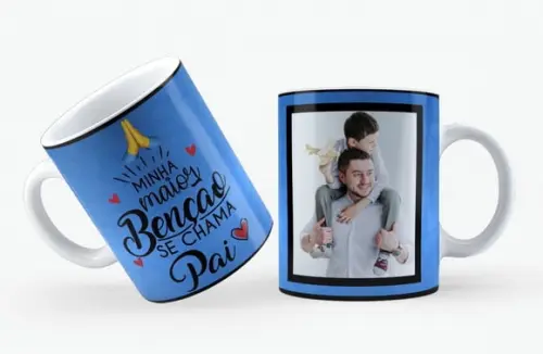 Caneca Personalizada com Foto Dia dos Pais Presente para Pai