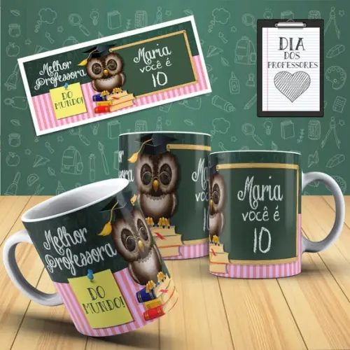 Caneca personalizada Melhor professora dia dos professores