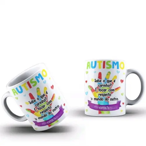 Caneca personalizada orgulho autismo presente lembrança