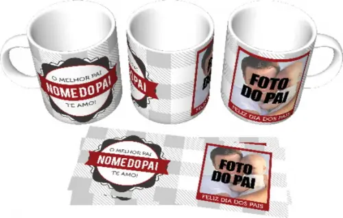 Caneca Personalizada Pai Melhor Pai Te Amo Com Foto Do Pai